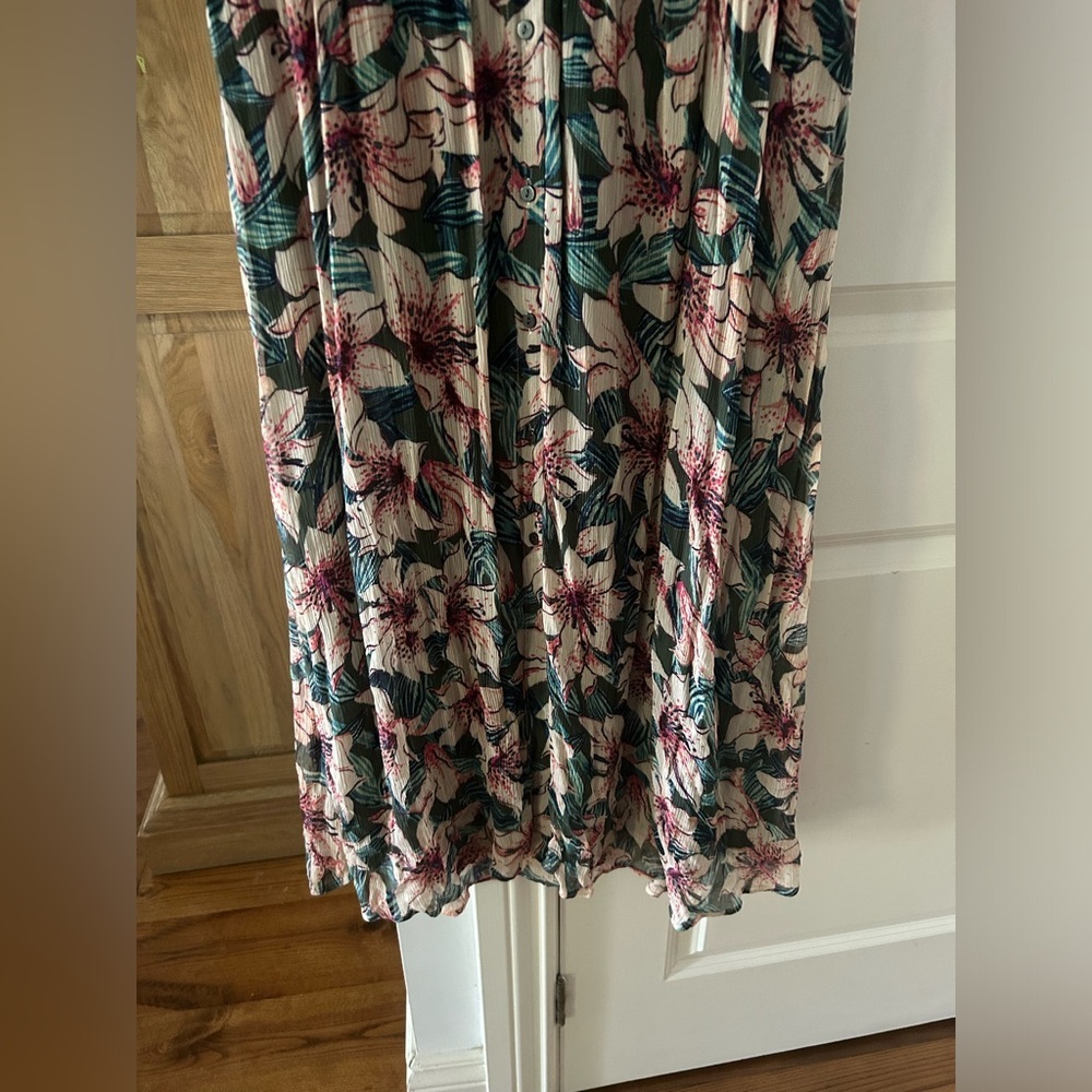 🎀 NEW BA&SH Brook Floral Print Midi Shirt Dress Medium - Picture 7 of 14